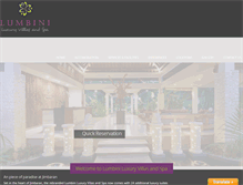 Tablet Screenshot of lumbinivillas.com
